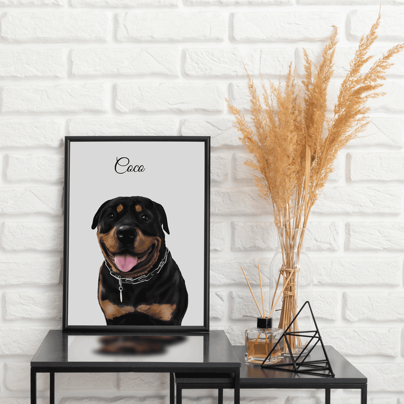 (Print-option) Custom Painted Pet Portrait