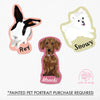 Custom painted pet stickers - 3pcs