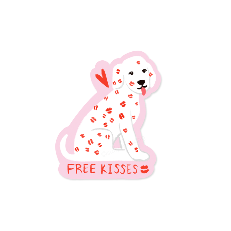 Free Kisses Dalmatian dog